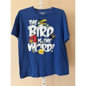 Vintage Angry Birds T Shirt  Royal Blue Men's Size XL